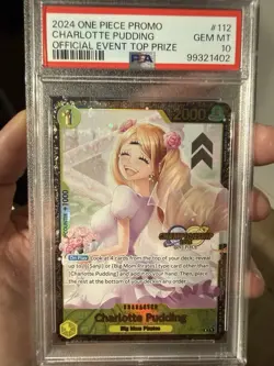 2024 One Piece Promo Official Event Top Prize #112 Charlotte Pudding PSA 10 - Image 1