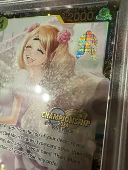 2024 One Piece Promo Official Event Top Prize #112 Charlotte Pudding PSA 10 - Image 3