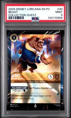 2025 DISNEY LORCANA EN P3-PROMO COLLECTION QUEST BEAST - GRACIOUS PRINCE PSA 9 - Image 1