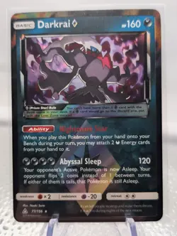 Pokemon Darkrai Prism Star Ultra Prism Card 77/156 2018 Holo - Image 1