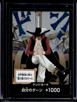One Piece Card Game Dracule Mihawk DON!! Card - Image 1