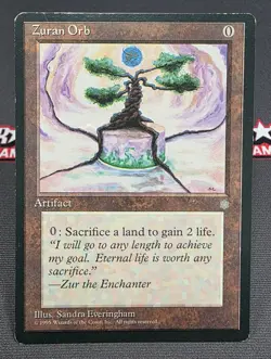 MTG Zuran Orb- DAMAGED -Ice Age Magic the Gathering Card #350 - Image 1