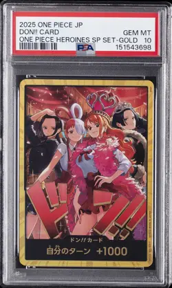 2025 ONE PIECE JAPANESE ONE PIECE HEROINES SPECIAL SET GOLD DON!! CARD PSA 10 - Image 1