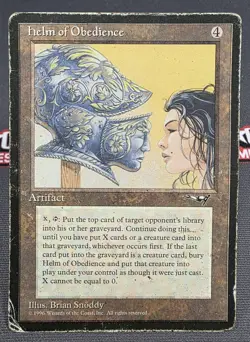 MTG Helm of Obedience- DAMAGED -Alliances Magic the Gathering Card #121 - Image 1