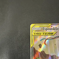 Pokemon Espeon & Deoxys GX SM240 SM Promo TAG TEAM Holo Card 2020 - Image 2