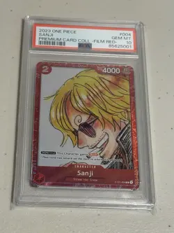 2023 ONE PIECE PREMIUM CARD COLLECTION -ONE PIECE FILM RED- #004 SANJI PSA 10 - Image 1