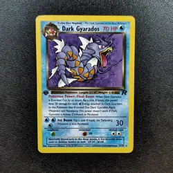 Dark Gyarados 25/82 Team Rocket First Edition Rare Pokemon Card WOTC 2000 LP - Image 1