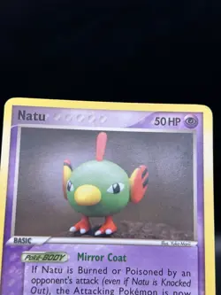 Natu 66/107 (Regular) - Pokemon EX Deoxys Card - MP - Image 2