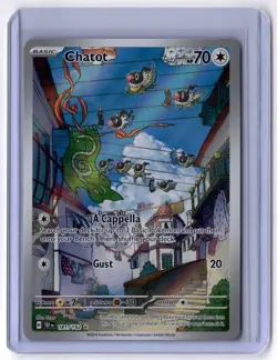 Chatot - 181/162 Illustration Rare Holo NM Pokemon SV05: Temporal Forces - Image 1