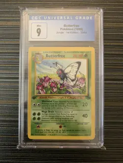 CGC 9 MINT 1st Edition Butterfree Jungle Pokemon Card 33/64 WOTC - Image 1