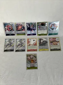 One Piece TCG Rare 11 HOLO Card Lot Near Mint OP15 & EB04 (All Holograms) - Image 1
