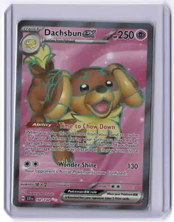 Dachsbun ex - 160/142 Ultra Rare Holo NM Pokemon SV07: Stellar Crown - Image 1