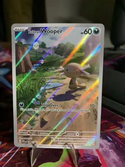 Paldean Wooper 102/094 Phantasmal Flames Illustration Rare Full Art Pokemon Card - Image 1