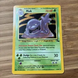 Pokemon TCG Muk Holo Rare Card 13/62 Fossil 1999 Unlimited HP - Image 1