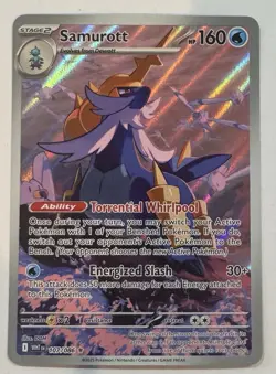 Pokemon White Flare Samurott Illustration Card 107/086 Rare NM - Image 1