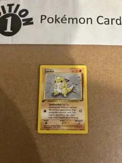 Sandshrew German 1st Edition Base Set Pokemon Card Vintage WOTC - Image 1