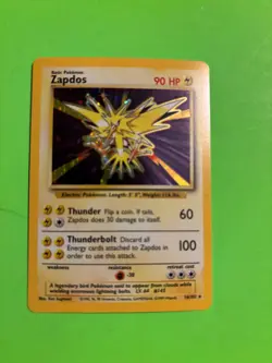 ZAPDOS 015/102 BASE SET HOLO VINTAGE POKEMON CARD COOL LOOK!! - Image 1
