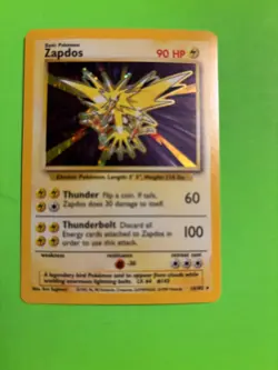 ZAPDOS 015/102 BASE SET HOLO VINTAGE POKEMON CARD COOL LOOK!! - Image 2