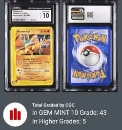 CGC 10 Hitmontop 82/147 Aquapolis 2003 Pokemon Card Komiya - Image 1