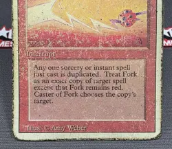 MTG Fork- DAMAGED -3rd Edition Magic the Gathering Card #153 - Image 4