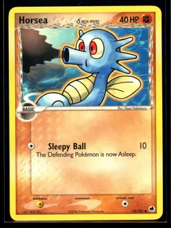 2006 EX - Dragon Frontiers Horsea #50 Non Holo Pokemon Card - Image 1