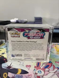 Pokemon TCG Fusion Strike Sealed Booster Box W/ Acrylic Magnetic Case - Image 3