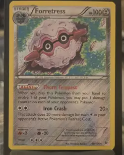 2014 POKEMON FLASHFIRE FORRETRESS 60/106 REVERSE HOLO LP - Image 1
