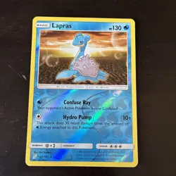 Lapras Holo Rare Pokemon Card 31/181 Sun & Moon Team Up - Image 1