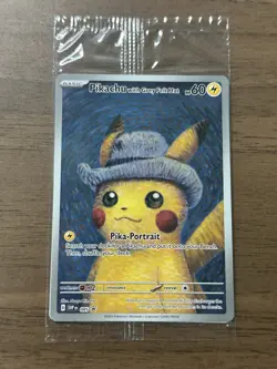 Van Gogh Pikachu With Grey Felt Hat SVP 2023 Pokemon Promo Card Sealed 226 - Image 1