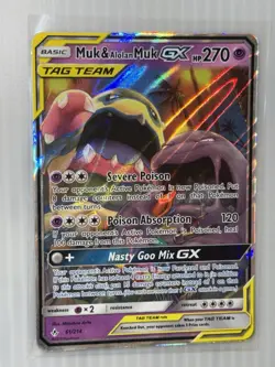 Pokemon TCG Muk Alolan Muk GX 61/214 Tag Team Unbroken Bonds Near Mint/Mint - Image 2
