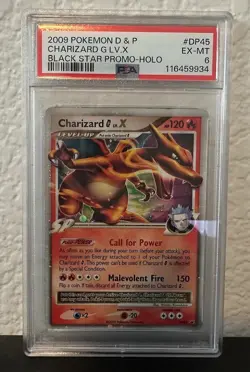 2009 Pokemon DP Black Star Promo PSA 6 Charizard G Lv. X #DP45 - Image 1
