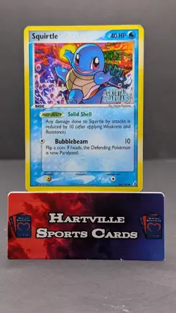 Squirtle 64/100 Reverse Holo Stamped Pokemon Card EX Crystal Guardians - Image 1