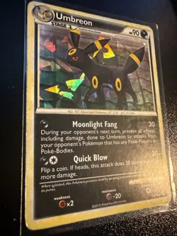 Umbreon 10/90 Cracked Ice Holo Promo-Pokemon TCG:HGSS Undaunted Holo Rare MP/HP - Image 2
