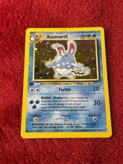 1st Edition Azumarill 2/111 Neo Genesis Holo Wotc Pokemon Card Played - Image 5