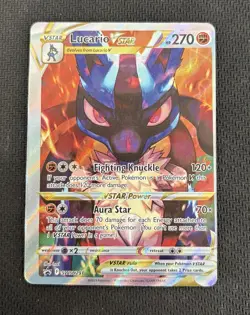 Pokemon Lucario VSTAR SWSH291 Black Star Promo Crown Zenith SUPER RARE MISCUT - Image 1