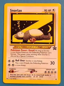 Snorlax Z Black Star Promo #49 Basic Pokemon Card TCG WOTC League NM - Image 1