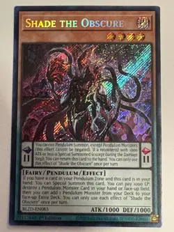 YUGIOH- Shade the Obscure - BLZD-EN083 - Secret Rare - 1st Edition (IN HAND) - Image 1