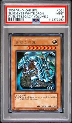 2002 YU-GI-OH! JAPANESE DUELIST LEGACY VOLUME 2 BLUE-EYES WHITE DRAGON PSA 9 - Image 1