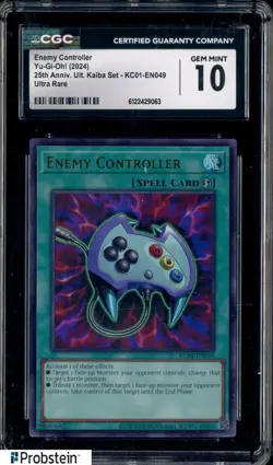 2024 Yu-Gi-Oh! 25th Anniversary Kaiba #KC01-EN049 Enemy Controller CGC 10 - Image 1