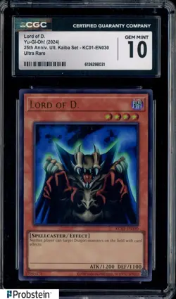 2024 Yu-Gi-Oh! 25th Anniversary Kaiba #KC01-EN030 Lord of D. CGC 10 GEM MINT - Image 1