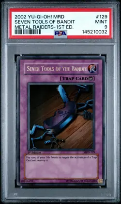 MRD-129 SEVEN TOOLS OF THE BANDIT PSA 9 1ST EDITION - 2002 YU-GI-OH! - Image 1
