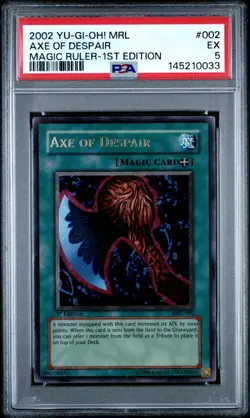 MRL-002 MAGIC RULER AXE OF DESPAIR PSA 5 1ST EDITION - 2002 YU-GI-OH! - Image 1
