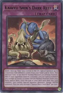 Yugioh Kairyu-Shin's Dark Reef - LED9-EN022 - Rare - 1st Edition NM - Image 1