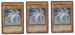 3 x Golden Flying Fish - PTDN-EN086 - Super Rare - 1st Edition LP - Image 1
