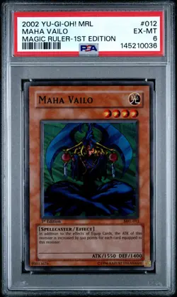 MRL-012 MAGIC RULER MAHA VAILO PSA 6 1ST EDITION - 2002 YU-GI-OH! - Image 1