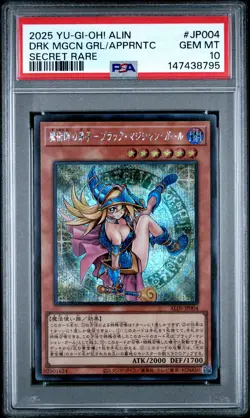 2025 YU-GI-OH! SECRET RARE DARK MAGICIAN GIRL THE MAGICIAN'S APPRENTICE PSA 10 - Image 1