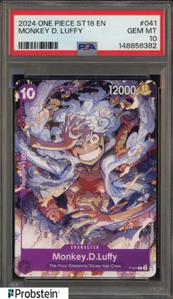 2024 One Piece ST18 EN Monkey D. Luffy #041 PSA 10 GEM MINT - Image 1