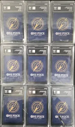 Lot (9) PCG Graded One Piece Chinese Special Card Set w/ Monkey D Luffy Perona - Image 2