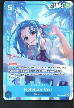 One Piece TCG EB03-024 Nefeltari Vivi Super Rare Foil ALT ART - Image 1