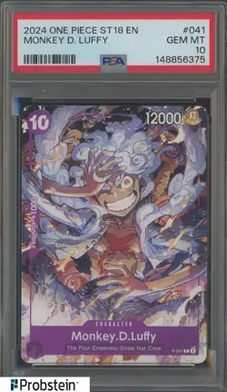 2024 One Piece ST18 EN Monkey D. Luffy #041 PSA 10 GEM MINT - Image 1